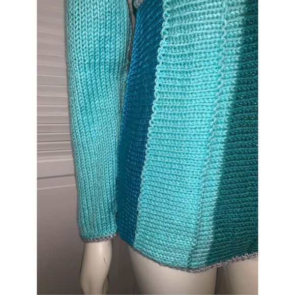 Vintage Colorful Hand Knit Sweater Size Medium - Picture 8 of 13